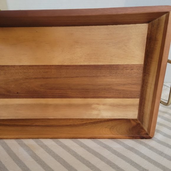 Threshold Acacia Wood Serving Tray NWT - Picture 2 of 8
